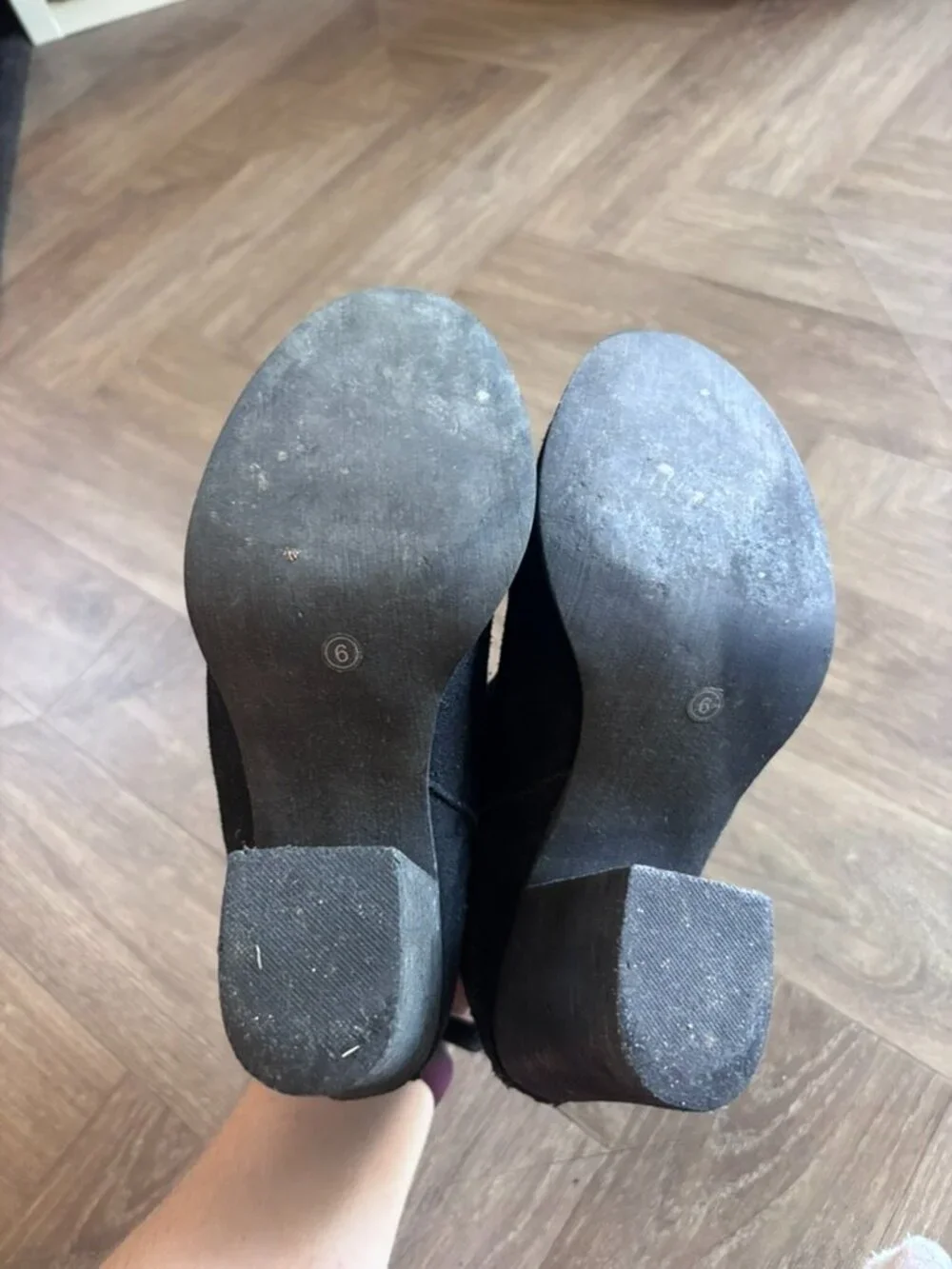 Black Cow Hide Ankle High Heel Booties